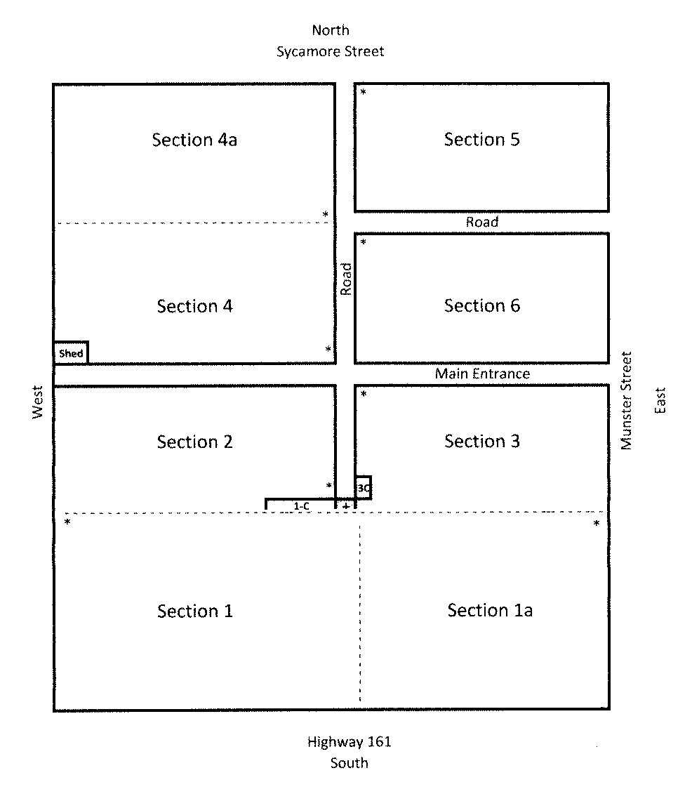 St Boniface Cemetery Unofficial Map