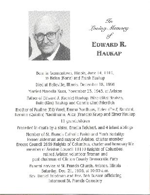 HAUKAP, Edward R