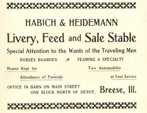 Habich & Heidemann Livery, Feed & Sale Stable ad