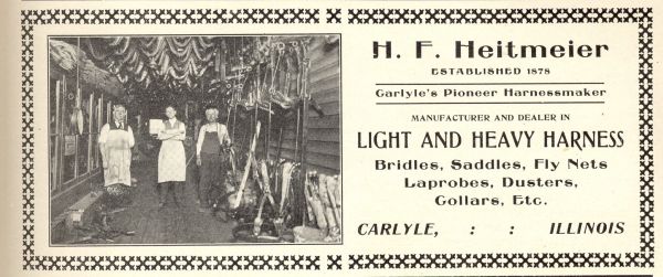 H.F.Heitmeyer Light & Heavy Harness ad
