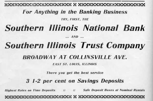 Southern Illinois National Bank ad